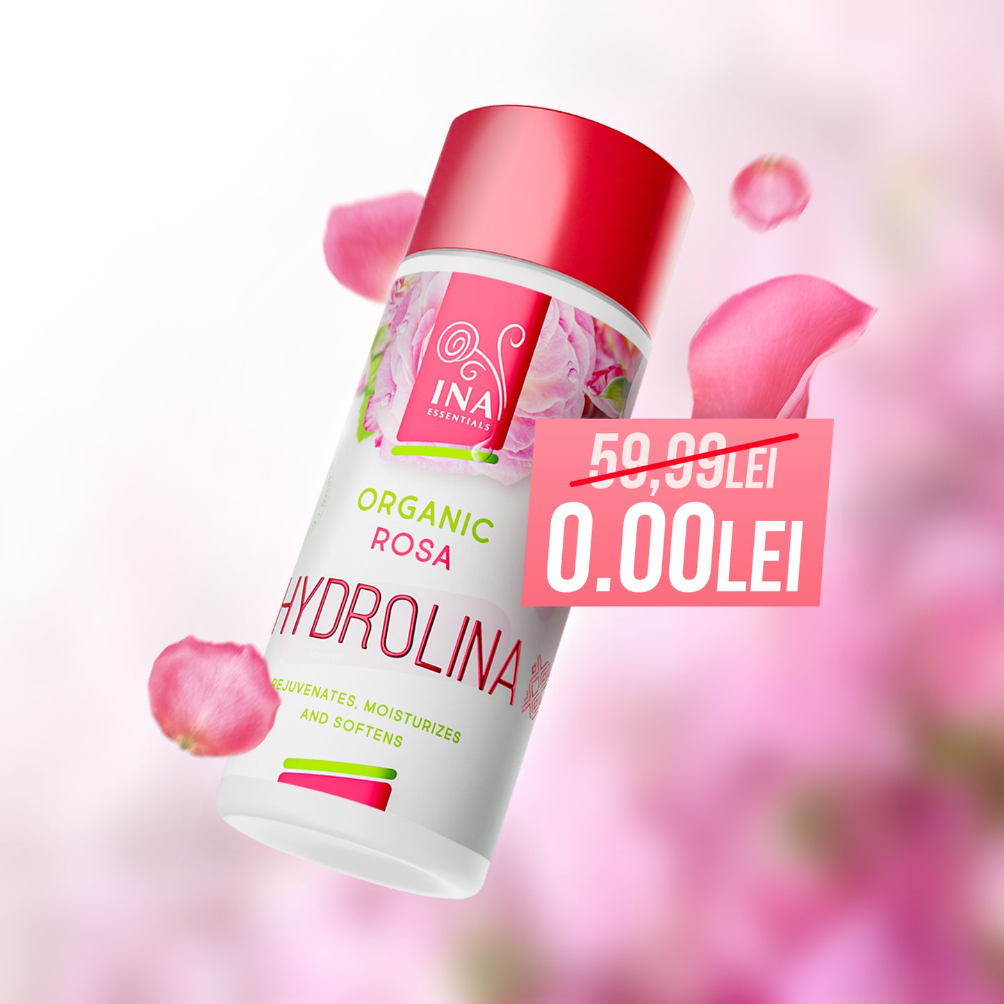 *GRATUIT* Apă Organică de Trandafiri - Hydrolina pentru piele Uscată