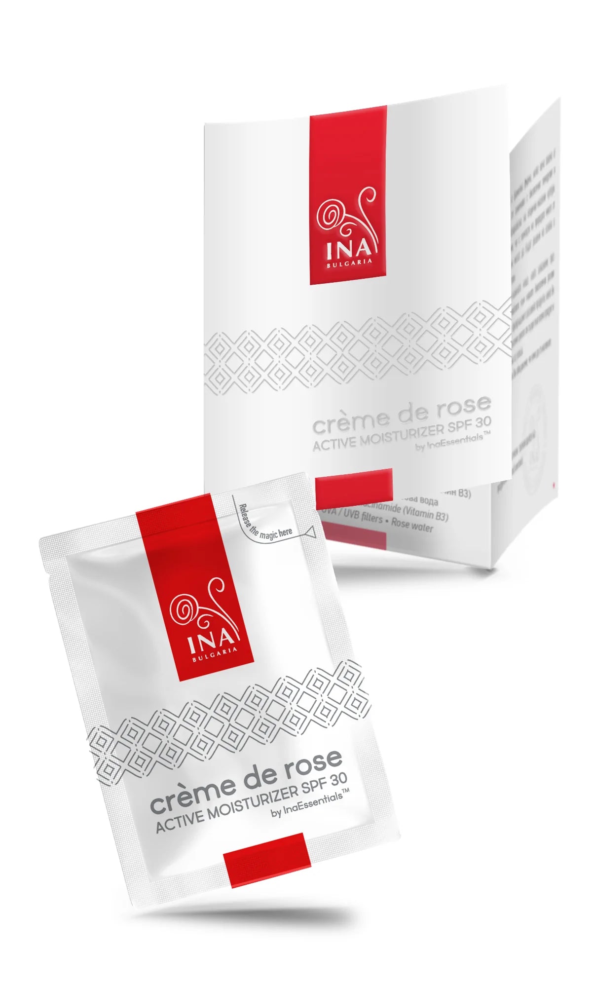 + Cadou Crème de rose - Crema Hidratanta cu SPF30 - foarte bogat în ulei Esențial de Trandafir (prelevator)