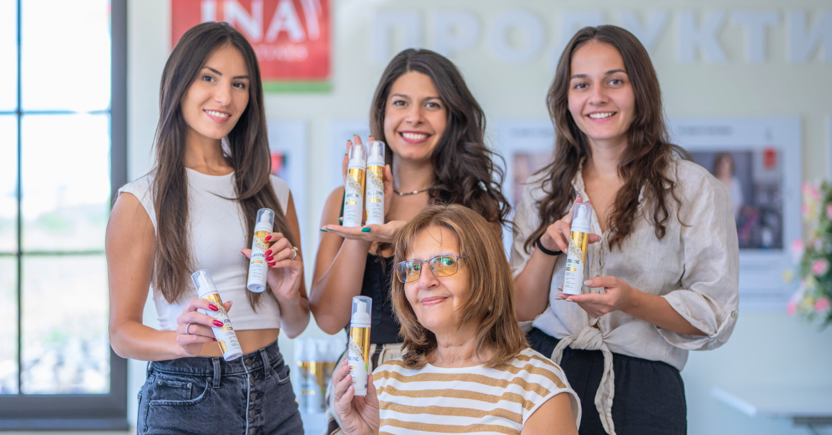 Spuma intimă cu mușețel produsă în familie - FloraSync Active