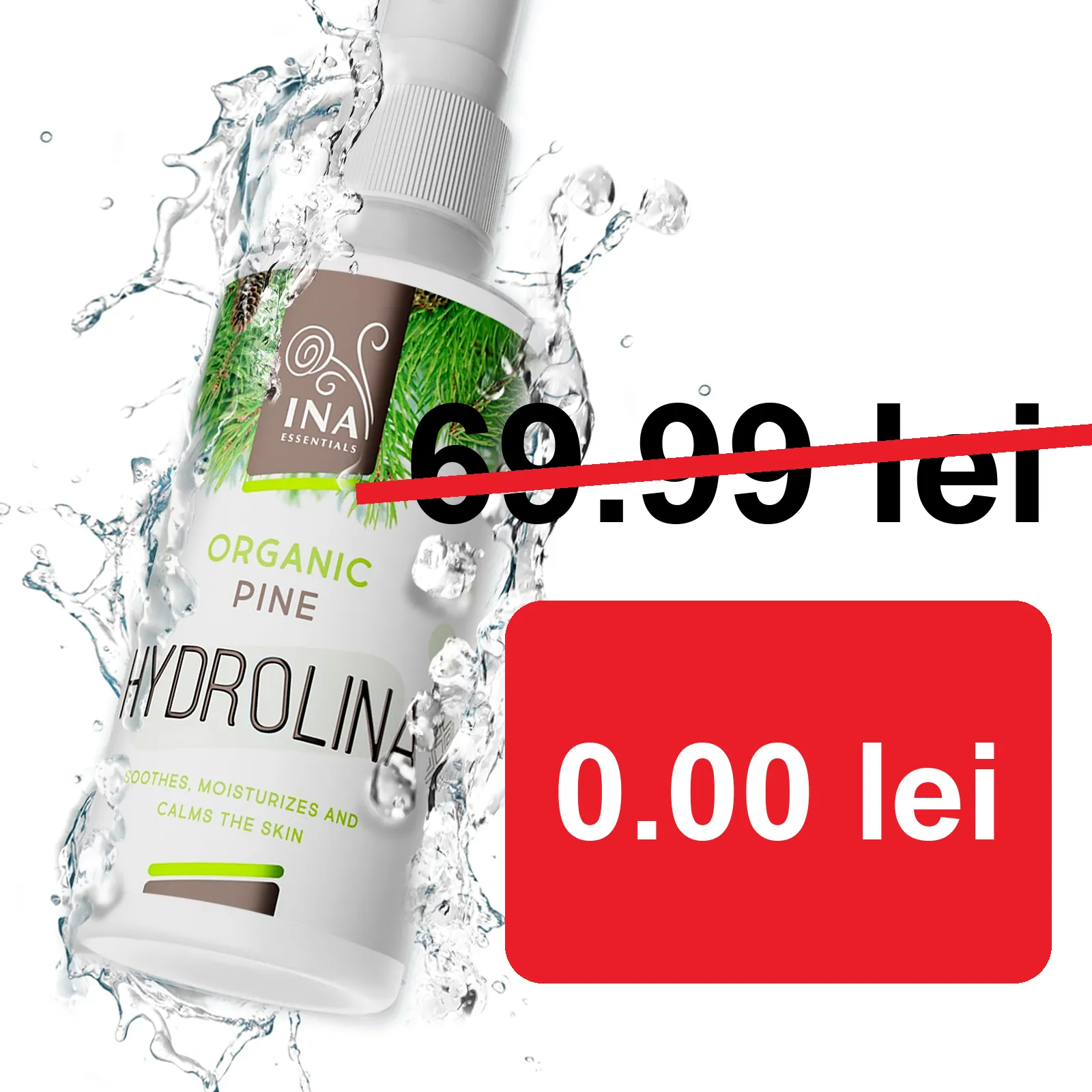 + Cadou Apă Organică de Pin de pădure - Hydrolina - pentru Ciuperca unghiei si picioare Mirositoare