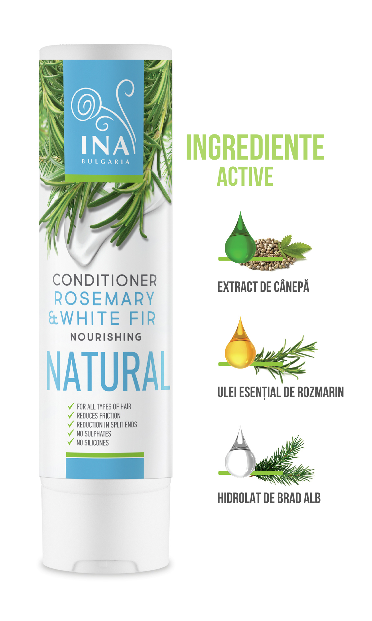 *GRATUITE* Balsam de păr natural cu ulei de Rozmarin și Brad alb