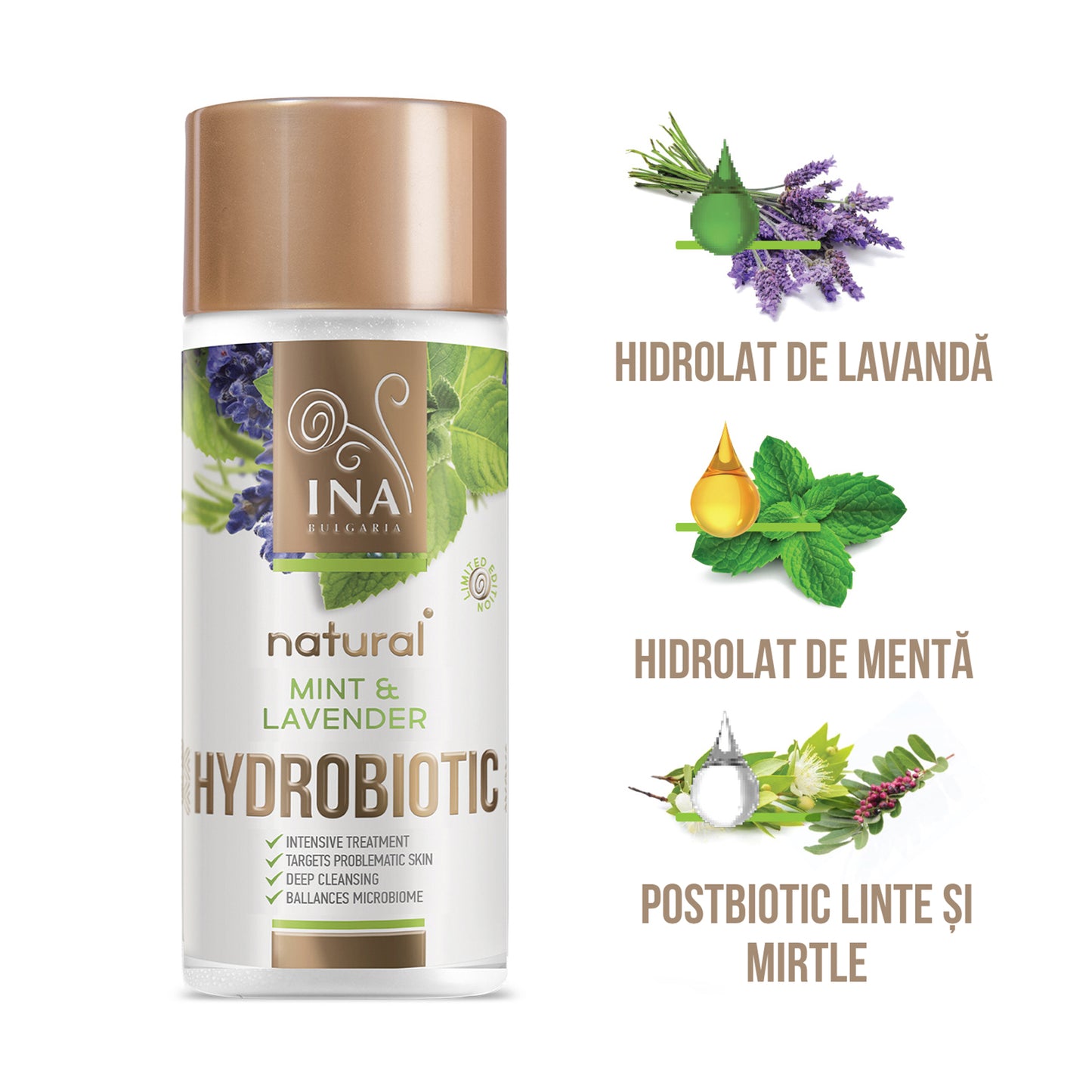 Hydrobiotic - Lavanda & Menta - intensiva îngrijire pentru Acnee