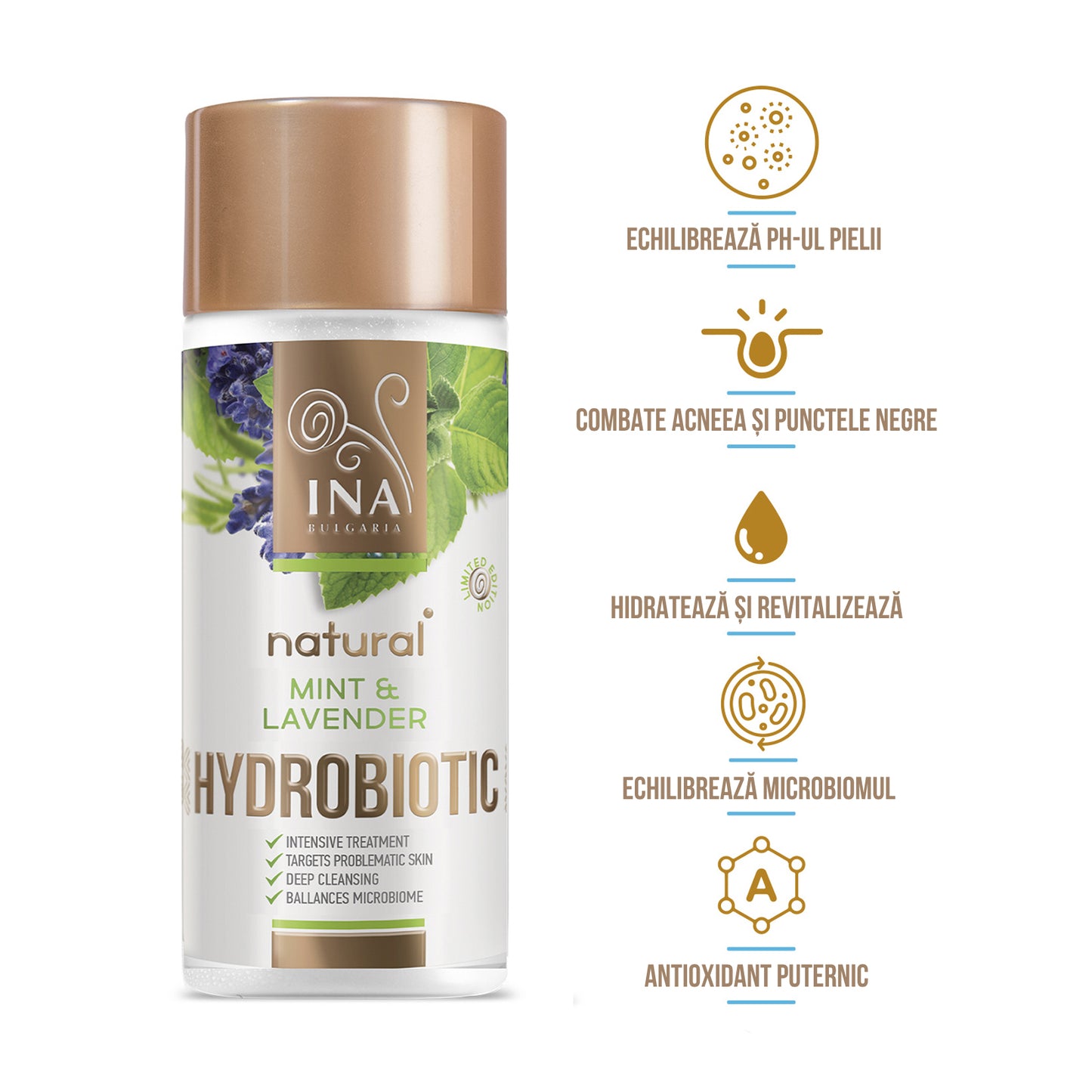 Hydrobiotic - Lavanda & Menta - intensiva îngrijire pentru Acnee