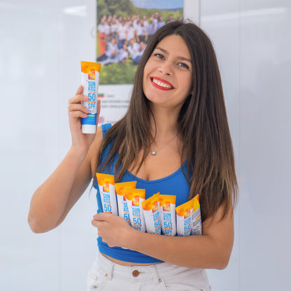 Pachet de protecție solară pentru familie - 3x Protecție solară naturală pentru față și corp SPF+ 50 cu Brad Alb Organic