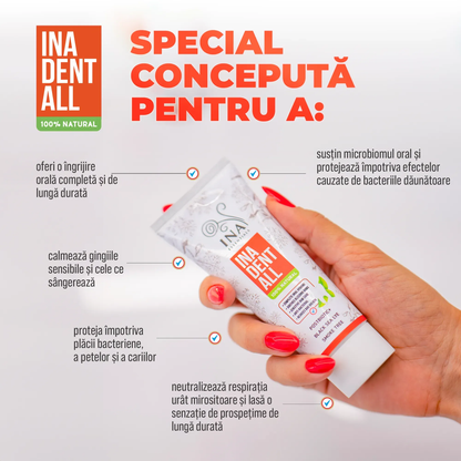 Cumpără Șamponul Natural cu Urzică și Pasta de dinți Ina Dent-All și Primești Gratuit Spuma Intimă FloraSync Active