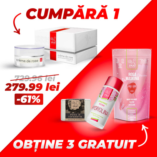 Cumpără 1 Cremă de Trandafiri și primești 3 Produse Gratuit
