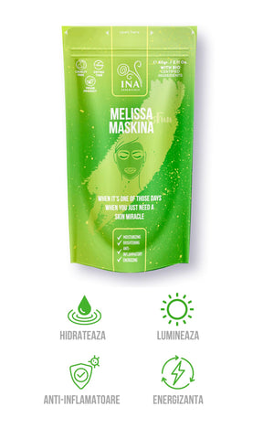 Mască de față - Maskina Melissa - îngrijire intensivă pentru piele Uscată și Epuizată
