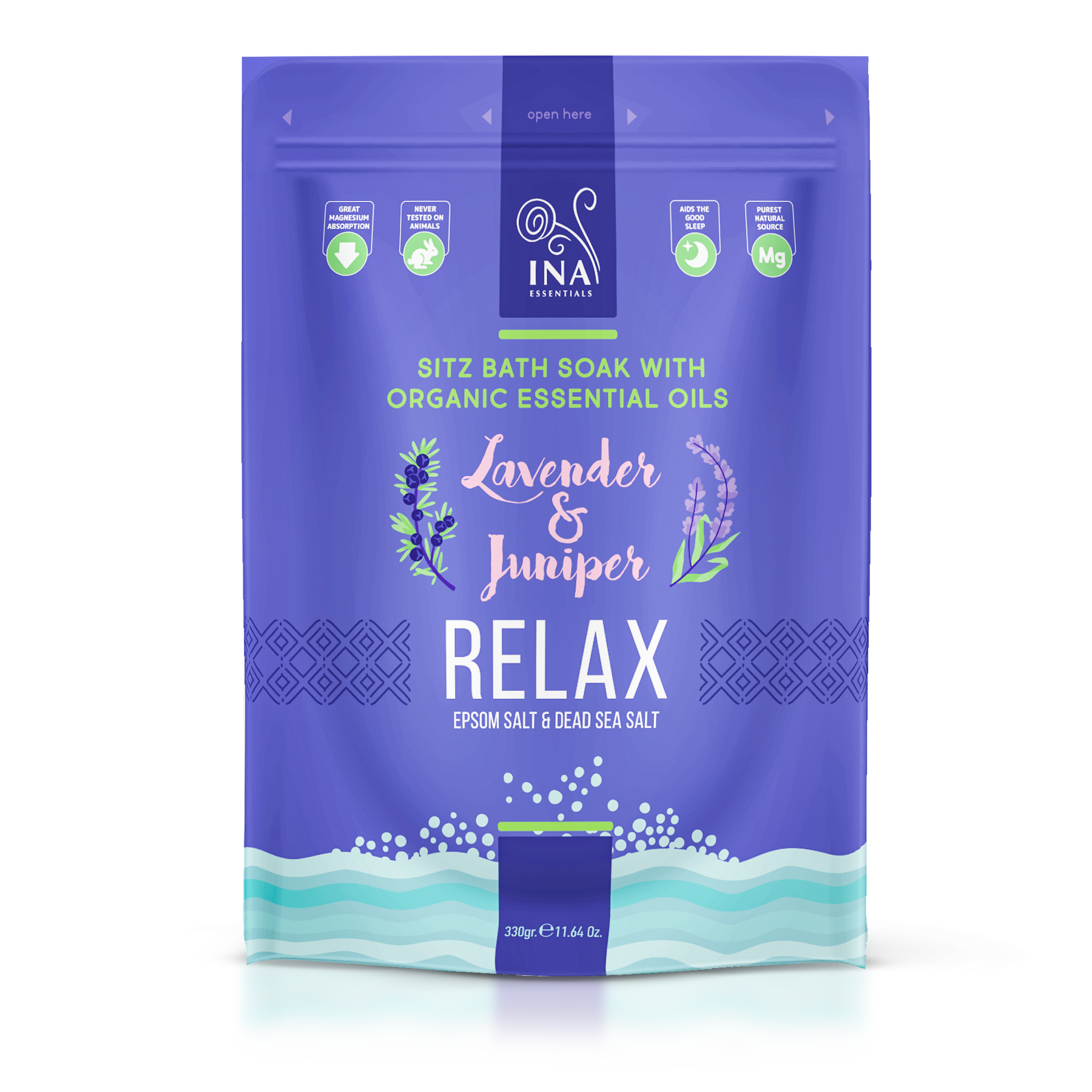 Relax - Sare de baie cu Lavandă și Ienupăr pentru Relaxare și ameliorarea Stresului